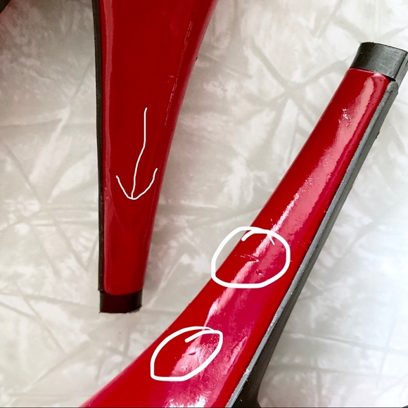 NWOT Guess Platform Peep-Toes Patent/Suede 🔥 8 - Picture 8 of 8